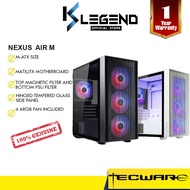 [READY STOCK] TECWARE NEXUS AIR M ARGB TG M-ATX CHASSIS [WITH 4 ARGB FAN] GAMING CASE