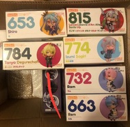 GSC Nendoroid 黏土人 653 663 732 774 784 815 遊戲人生 白 Re:0 從零開始 幼女戰記 工口漫畫老師 FGO