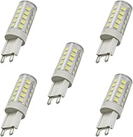 BLLNDX 5PCS Socket Pin LED Bulb 220V Single Color High Brightness Corn Lamp G9 5W Halogen Lamp Dimma