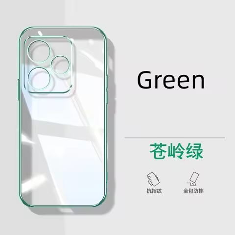 Case For Realme GT6 GT T6 Neo6 SE Luxury Electroplating Transparent Cover For Realme GT Neo 6 Soft T