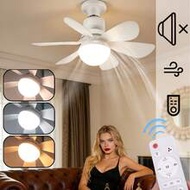 1pc 30W Modern Ceiling Fan With Light, 3-Speed Adjustable, Remote Control, E27 Compatible