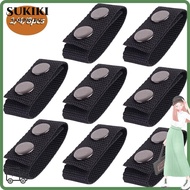 SUKIKII 1/4/8Pcs Belt Keeper Durable Double Snaps Sports Nylon Strap