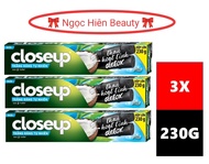 (Combo 3 Tuýp) Kem đánh răng CLOSEUP 230g Dừa & Thân hoạt tính
