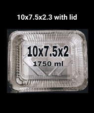 [10 PCS] RE 255/2619 Aluminum Foil Tray With Plastic lid 1750 ml