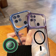 Suitable For OPPO A15 A15S A35 phone case new black wireless charging magnetic tail ring shockproof 