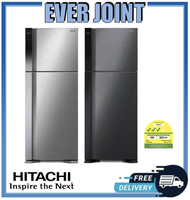 Hitachi R-V560P7MS 2 Door  Inverter Fridge + Free Disposal