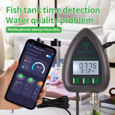 5 in 1 Tuya WiFi Salinity Tester TDS EC SG TEMP App Monitor PH Meter Digital Water Quality Detector 