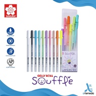 Gramedia Surabaya - Sakura Gelly Roll Souffle set of 6 3D Color Ballpoint Pens