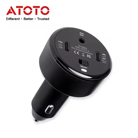 ATOTO Car Cigarette lighter 12V/24V 5A Power Supply for P9 Car Stereo, with PD3.0 20W Fast Charging 