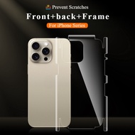 For iPhone Air 17 16 15 14 13 12 11 Pro Max X XR XS MAX 7 8 Plus HD Front+Frame Back Frame Hydrogel 