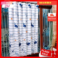 [HCM] Rido Sunshaded Room Partition Curtains Size 1M8X2M With Hooks - Dolphin Model