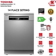 Toshiba Freestanding Hygine Dishwasher 14 Place Setting DW14F1(S)-MY洗碗机 [ Free Gift ]