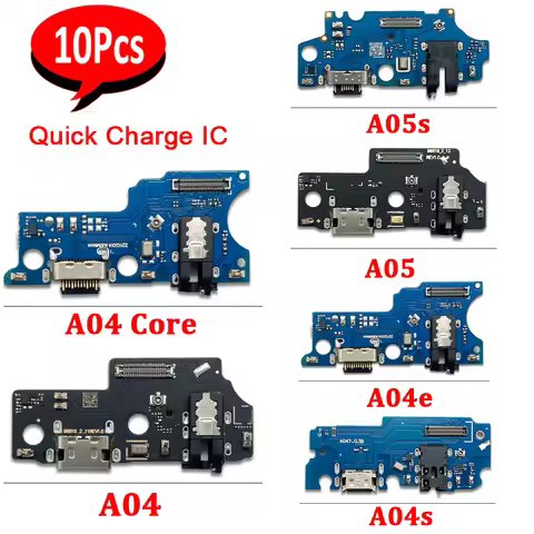 10Pcs，USB Charging Dock Jack Plug Socket Port Connector Charge Board Flex For Samsung A06 A04E A04 C