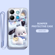 YBDเคสโทรศัพท์สำหรับหญิงสาวน่ารักลูกกวาดสำหรับฟรีสายคล้อง Infinix Smart 7 HD Smart 7 Note 30 4G 5G Note 30i 4G Note 30 Pro Note 30 Pro Note 30 VIP เคสวิสัยทัศน์ยอดนิยมเคสรูปแบบน่ารัก3Dใหม่พร้อม