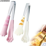 LINDW99NX Food Tongs, Sandwich Baking Clip Cat  Shape Meal Tongs, Kitchen Gadgets Stainless Steel Ba