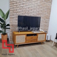 Promo TV Table/TV Table/JEPARA Minimalist Teak TV Sideboard