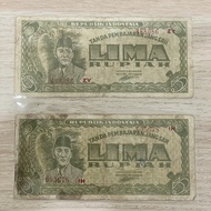 5 rupiah seri ORI 1945 ASLI