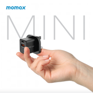 MOMAX - PD 20W USB-C+USB-A 雙輸出快速充電器 ONEPLUG (黑色) - UM36UKD