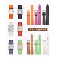 Leather watch strap suitable for Hermes quick release Original pin buckle high quality genuine leath