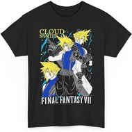 Men's cotton T-shirt FF7 Starry Night T-Shirt FF7 Remake Cloud Strife Unisex T Shirt Fast Shipping S