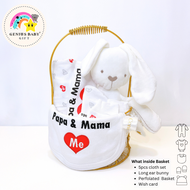 [ Genius Baby House ] Signature Genius Baby Newborn Clothes Steel Basket Gift Bundle Set G3865