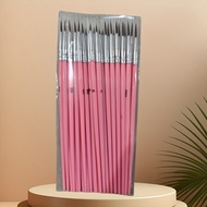 30Pcs Fine Detail Paint Brush Set #0 #00 #000 Miniature Brushes Nylon Hair for Watercolor Oil Acryli