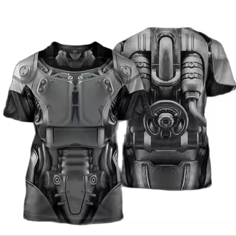 3D Print Knight Armor Cosplay T-shirt For Men New In Men's Casual O-neck Short Sleeve T Shirts Stree
