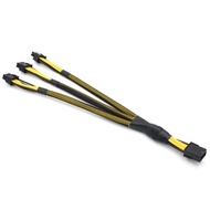 16AWG GPU VGA PCIe 8 Pin Female to 3X 8 Pin (6+2) Male PCIe GPU Graphics Card Splitter Extension Cab