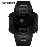 SANDA SANDA Electronic Watch Spaceman Dial Electronic Watch Outdoor Luminous Waterproof Multi-Functi