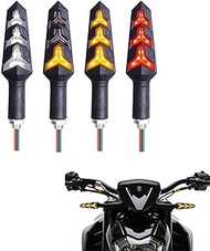 Anki HappiGo 4PCS Motorcycle Turning Indicators,2PCS Red Lights + 2PCS White Lights,12V Motorcycle B