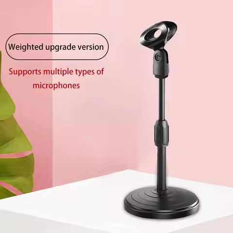 1/2/5pcs Microphone Retractable Desktop Stand Desktop Disc Microphone Stand Live Streaming Desktop S