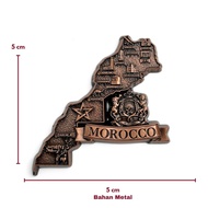 Moroccan Map Fridge Magnet Souvenirs, Moroccan Country Souvenirs