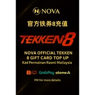 Nova Official Tekken 8 Gift Card Top Up | Kad Permainan Rasmi Malaysia | ShopeePayLater GrabPayLater