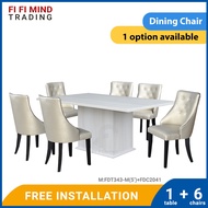 Jayesh Marble Dining Set/ Marble Dining Table/ Meja Makan 6 Kerusi/ Meja Makan Marble/ Meja Makan Set