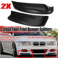 For E46 M3 1999-2006 REAL Carbon Fiber Front Bumper Splitter Spoiler Lip