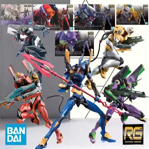 Bandai RG Evangelion EVA Unit-01 Unit-00 Unit-02 Unit-03 Unit-04 Unit-06 1/144 Plastic Model Kit Hob