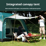 GOFUN096 Full Range Tent Thickened Outdoor Two Rooms One Hall Sunscreen Rainproof 3-12 People Campin