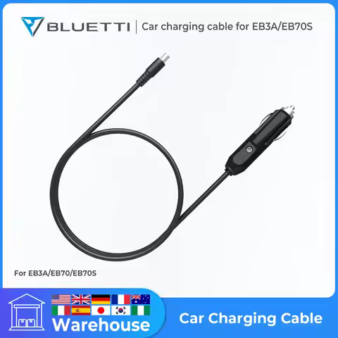 BLUETTI Car Charging Cable 80cm 16AWG Used To Charge The BLUETTI EB3A/EB70S Via Car Cigarette Lighte