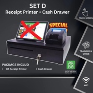[SET D] Mesin Cashier Digital POS System Tablet Printer Cash Drawer E Invoice LHDN DIYPOS🔥