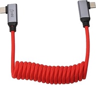 USB Type-C Right Angle, PD 100W 4K60 20Gbps Cable for iPhone 15 16 17 Pro Max, R5 R8 A7Siii FX6 A1 M