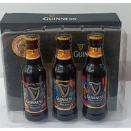 A set of 3 Limited Edition Miniature Guinness Stout mini bottle