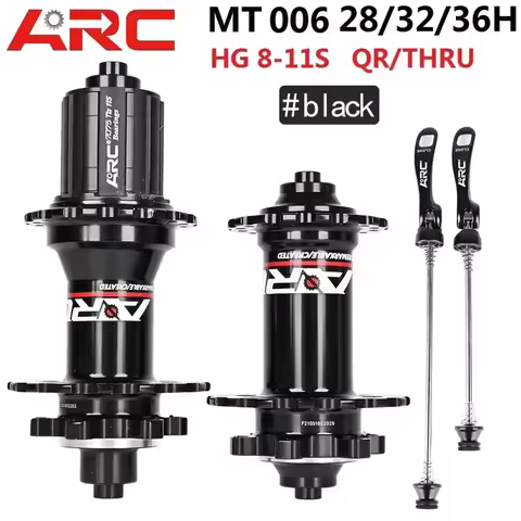 ARC MT006 MTB Bike Hub QR/Thru Axle 28H 32H 36H Ultralight Disc Brake 8–11 Speed HG 4 Pawl Bearing H