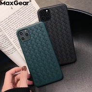 ETXBreathable Mesh Case For iPhone 14 13 11 Pro Max 12 Mini XS 6S 7 8 Plus X XR Leather Weaving Grid Cover iPhone14 Silicone Funda