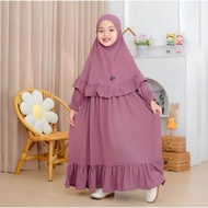 Imported Muslimah Fashion Eid Clothing 2025 Fms Premium Quality Children's Gsmis Bju Famis Kekinian 