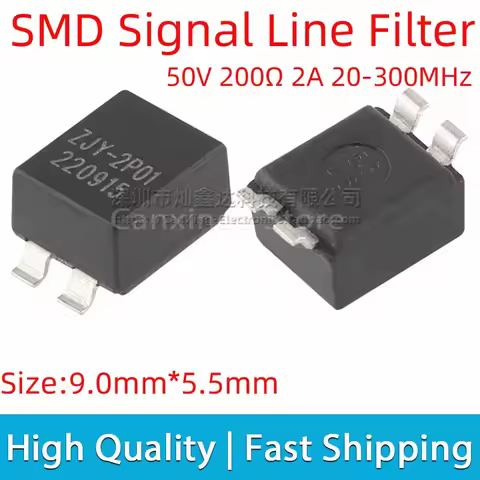 5pcs SMT SMD Common Mode Choke Coil Inductor 50V 200Ω 2A 20-300MHz 200ohm Signal Line Filter Noise S