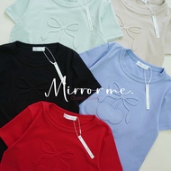 mirrorme เสื้อเชอรี่ งานนูน ทรงสวย ยืดได้เยอะ Women ผู้หญิง Clothing Tshirt