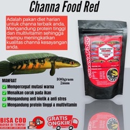 channa food red 100gr | pelet ikan channa red sampit red barito red