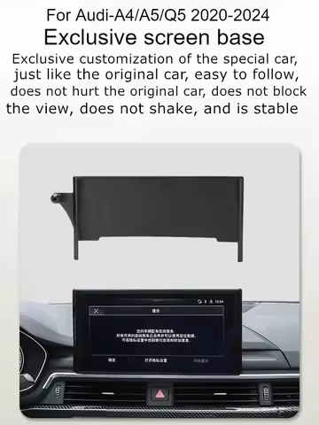 2020-2024 For Audi A4 A5 Q5 Car Screen Phone Holder Wireless Charger Navigation GPS Phones Mount Bra