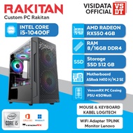 Pc Assembled Intel i5-10400F 8GB 512GB Radeon RX550 W11 O365+Monitor