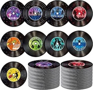 Dianelhall 45 Pcs Rock Music Party Decoration Retro Records Cutouts Back to School Musical Paper Cut